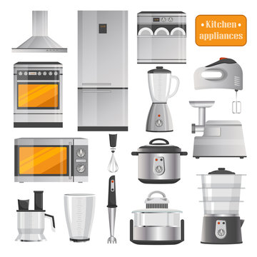 Kitchen Electric Appliances Big Illustrations Set - Stock Illustration  [34936882] - PIXTA