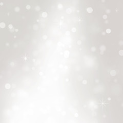 Glittery lights silver abstract Christmas background