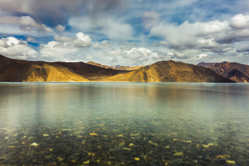 Naklejka premium Pangong Tso, Tibetan for 