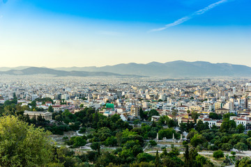 view of Buildings around Athens city, Greece