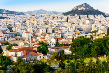 view of Buildings around Athens city, Greece