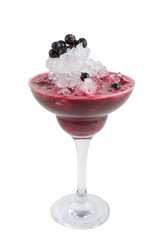 Chilled cocktail with black currant