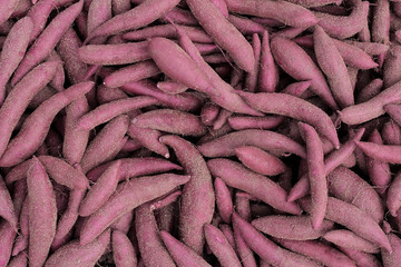 sweet potatoes purple background fruit