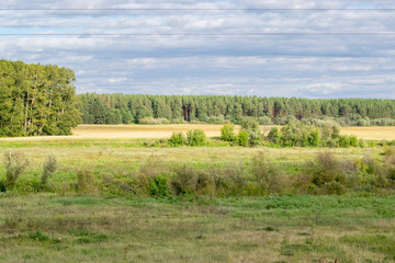 Russian rural village landscape