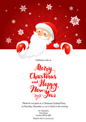 party Santa winter card