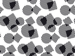 concept geometry vector illustration with line geometric shapes. abstract seamless pattern for surface design, fabric, wrapping paper