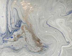 Obraz premium Marble abstract background with golden powder. Nature texture.