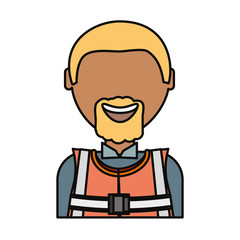 cartoon builder man icon