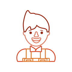 cartoon builder man icon