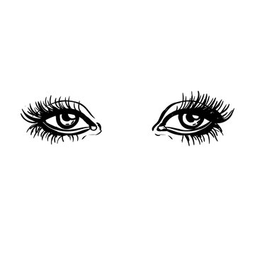 Illustration of the woman eyes