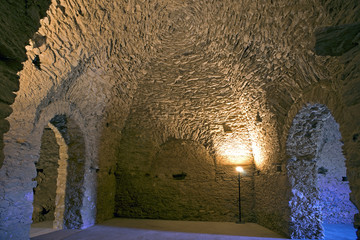 Monasterio interior y exterior de Sant Pere de Rodas en el alto  empordan de Girona Cataluña...