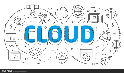 Lines template illustration cloud