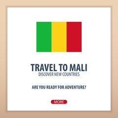 Travel to Mali. Discover and explore new countries. Adventure trip.