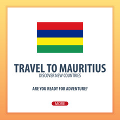 Fototapeta premium Travel to Mauritius. Discover and explore new countries. Adventure trip.