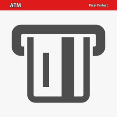 ATM Icon. Professional, pixel perfect icon optimized for both large and small resolutions. EPS 8 format.