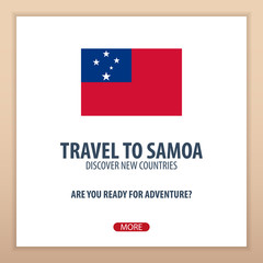 Travel to Samoa. Discover and explore new countries. Adventure trip.