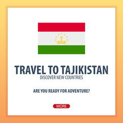 Travel to Tajikistan. Discover and explore new countries. Adventure trip.