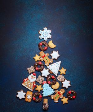 Naklejki Assorted Christmas cookies.