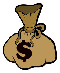 Stock money bag