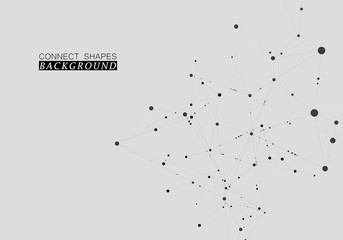 Polygonal abstract background with connected line and dots. Modern technological design for future world projects