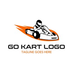 Go Kart Logo Illustration - obrazy, fototapety, plakaty