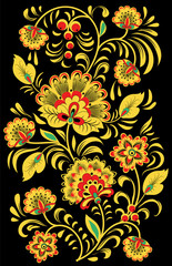 Russian ornament Khokhloma