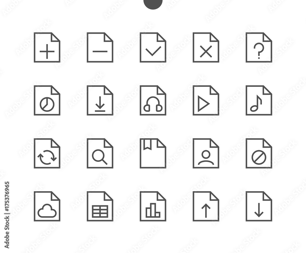 Poster file ui pixel perfect well-crafted vector thin line icons 48x48 ready for 24x24 grid for web graphic