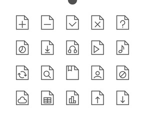 File UI Pixel Perfect Well-crafted Vector Thin Line Icons 48x48 Ready for 24x24 Grid for Web Graphics and Apps with Editable Stroke. Simple Minimal Pictogram