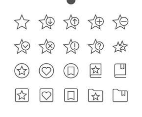 Bookmarks & Tags UI Pixel Perfect Well-crafted Vector Thin Line Icons 48x48 Ready for 24x24 Grid for Web Graphics and Apps with Editable Stroke. Simple Minimal Pictogram