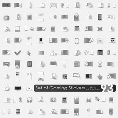 Set of game stickers