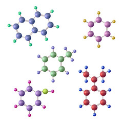 set of different aromaticity molecules