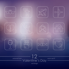 Set of Valentine's Day icons