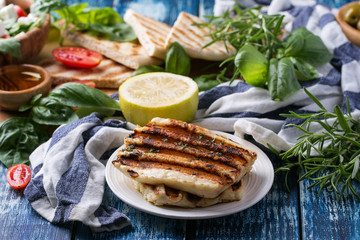 Tradtional set of Greek mezze