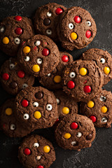 Chocolate monster cookies homemade treats for Halloween