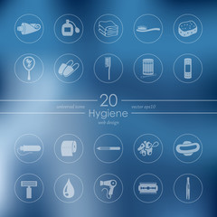 Set of hygiene icons