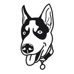 portrait of puppy siberian husky Dog Breed on White Background,Vector illustration