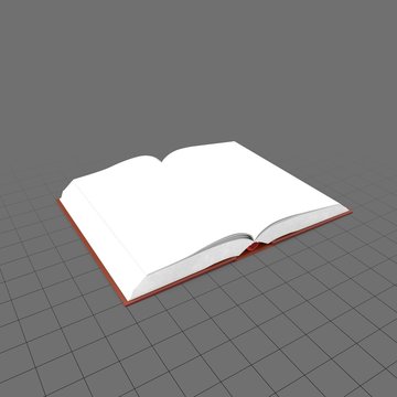 Hardcover book with blank pages