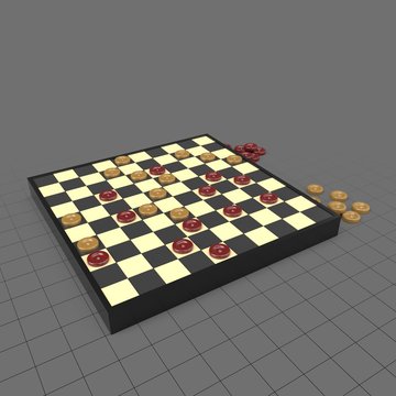 Checkers with board
