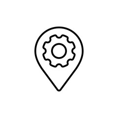 place optimization line black icon