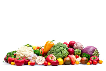 Different vegetables composition set isolated.