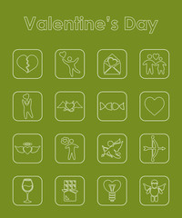 Set of Valentine's Day simple icons
