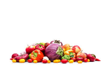 vegetables isolated on a white background