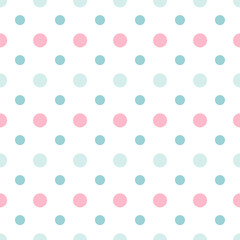 Abstract vector geometric dotted seamless pattern. Colored background. Wrapping paper. Print for interior design and fabric. Kids colorful background.