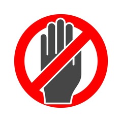 No entry sign, Stop icon