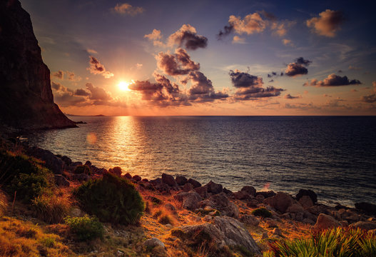 Picturesque Sunset at the Sea