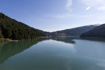 Fototapeta na wymiar artificial lake Durlassboden