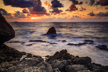 Picturesque Sunset at the Sea