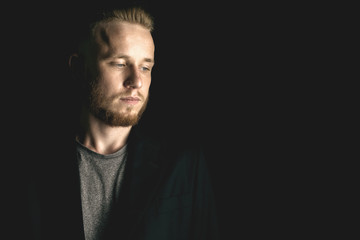 young bearded fashion man