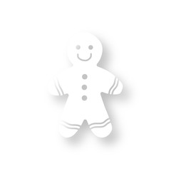 Icon mit Schatten - Lebkuchenmann