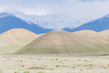 Mountains in Kyrgyzstan district of Naryn